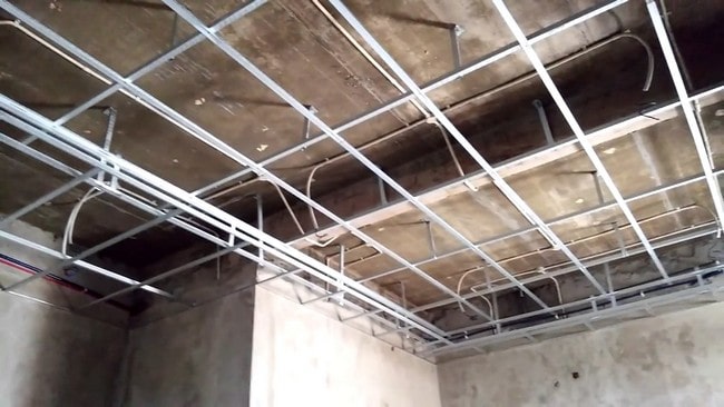contoh rangka plafon drop ceiling