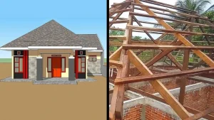 model rangka atap kayu