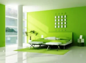 cat tembok warna hijau lemon